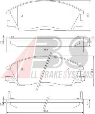 Колодки тормозные дисковые 37242 ABS