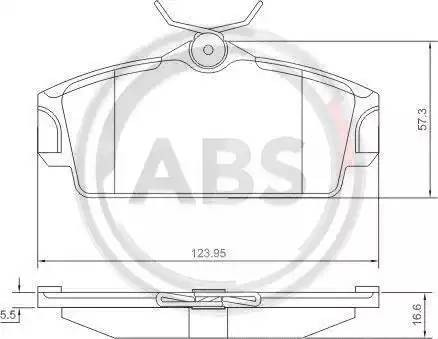 Колодки тормозные дисковые 37046 ABS