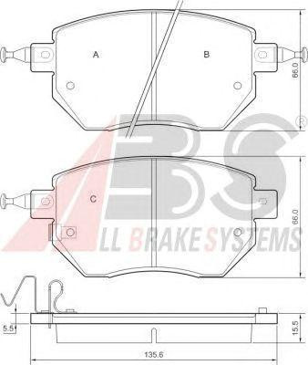Колодки тормозные дисковые 37504 ABS