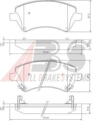 Колодки тормозные дисковые 37405 ABS