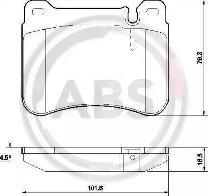 Колодки тормозные дисковые 37506 ABS