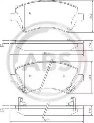 Колодки тормозные дисковые 37405 ABS