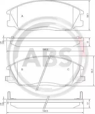 Колодки тормозные дисковые 37242 ABS