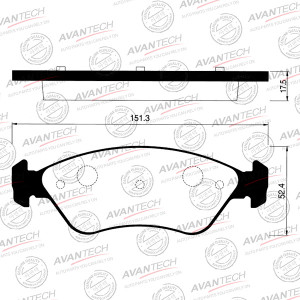 Колодки тормозные дисковые AV193 AVANTECH