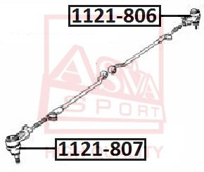 Наконечник рулевой тяги 1121-806 ASVA