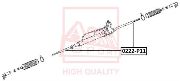 Тяга рулевая 0222-P11 ASVA