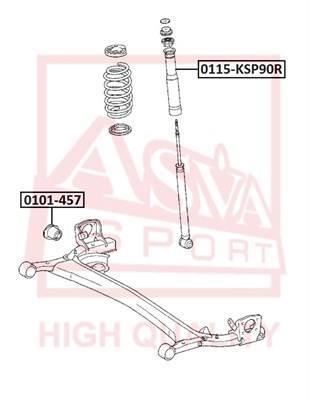 Сайлентблок задней балки 0101-457 ASVA