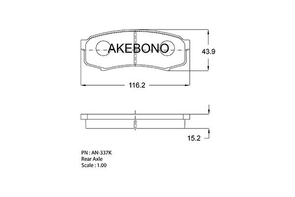 Колодки тормозные дисковые AN337K AKEBONO