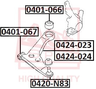 Опора шаровая подвески 0420-N83 ASVA