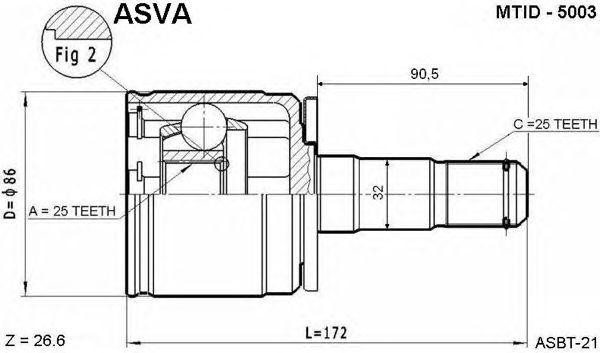 ШРУС MTID-5003 ASVA