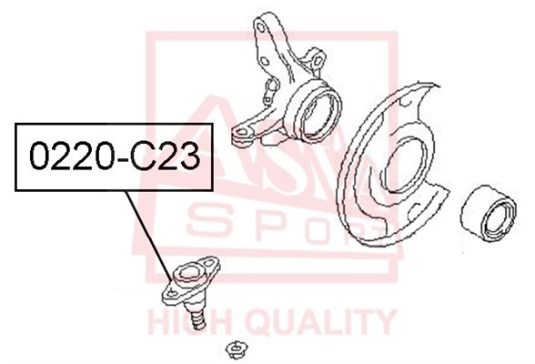 Опора шаровая подвески 0220-C23 ASVA