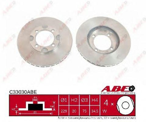 Диск тормозной C33030ABE ABE