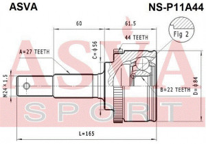 ШРУС NS-P11A44 ASVA