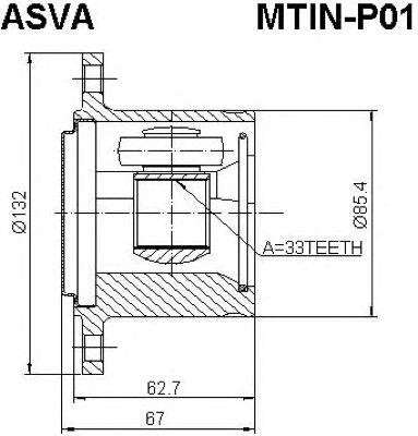 ШРУС MTIN-P01 ASVA