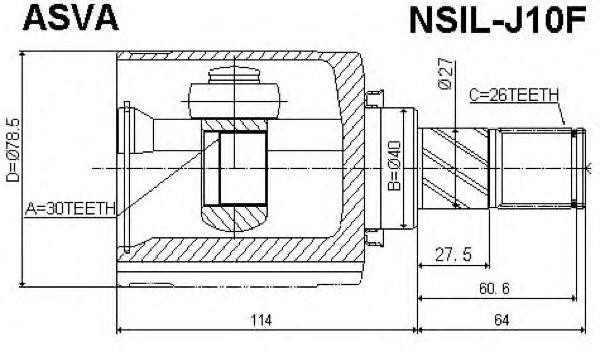 ШРУС NSIL-J10F ASVA