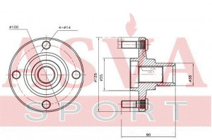 Ступица колеса TYWH-AE110F ASVA