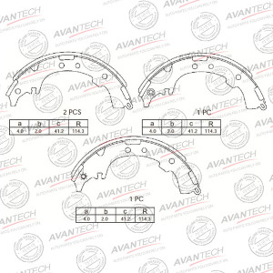 Колодки тормозные барабанные AVS0105 AVANTECH