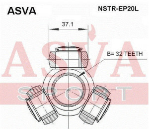 Трипоид ШРУСа NSTR-EP20L ASVA