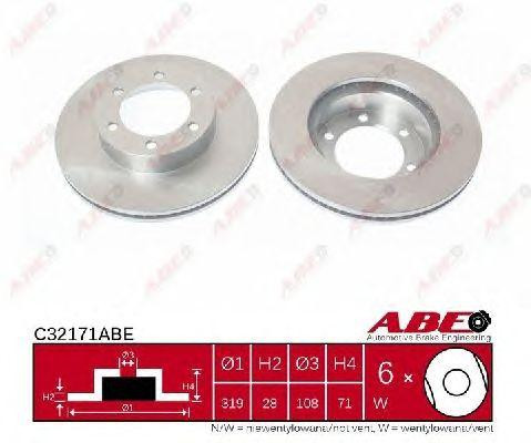 Диск тормозной C32171ABE ABE