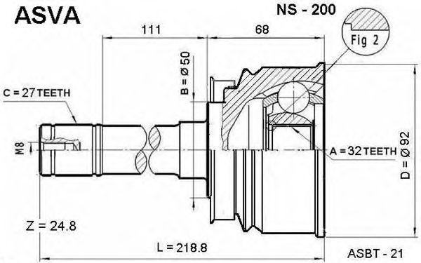 ШРУС NS-200 ASVA