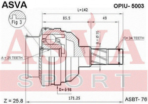 ШРУС OPIU-5003 ASVA