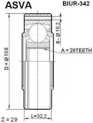 ШРУС BIUR-342 ASVA