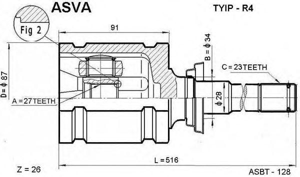 ШРУС TYIP-R4 ASVA