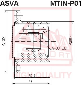 ШРУС MTIN-P01 ASVA