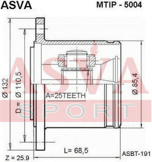 ШРУС MTIP-5004 ASVA