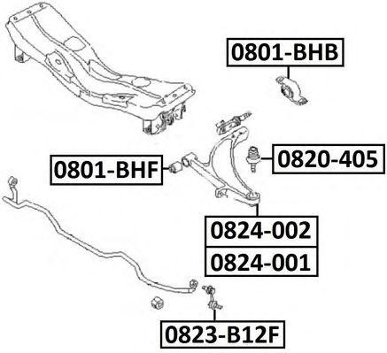 Стойка стабилизатора 0823-B12F ASVA