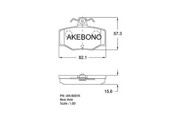 Колодки тормозные дисковые AN8001K AKEBONO