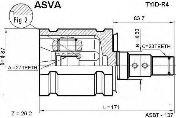 ШРУС TYID-R4 ASVA