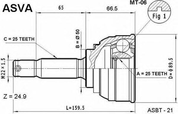 ШРУС MT-06 ASVA