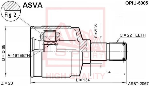 ШРУС OPIU-5005 ASVA