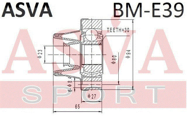 ШРУС BM-E39 ASVA