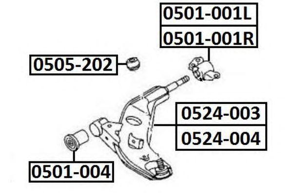 Рычаг подвески 0524-004 ASVA