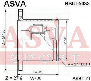 Пыльник ШРУСа NSIU-5033 ASVA