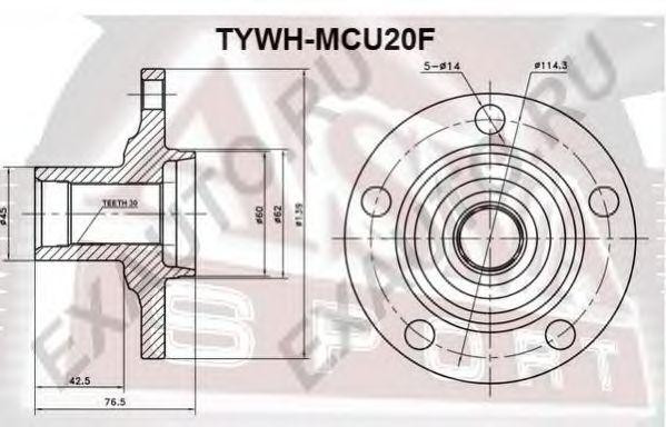 Ступица колеса TYWH-MCU20F ASVA