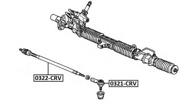 Наконечник рулевой тяги 0321-CRV ASVA