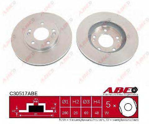 Диск тормозной C30517ABE ABE