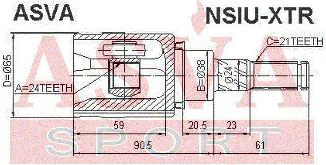 Пыльник ШРУСа NSIU-XTR ASVA