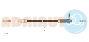 Трос ручного тормоза 27.0244 ADRIAUTO