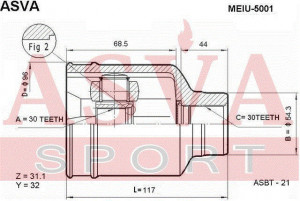 ШРУС MEIU-5001 ASVA