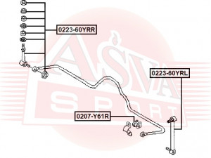 Стойка стабилизатора 0223-60YRR ASVA