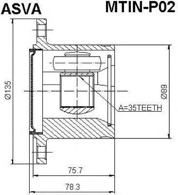 ШРУС MTINP02 ASVA