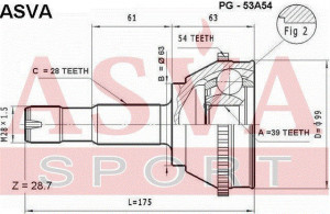 ШРУС PG-53A54 ASVA