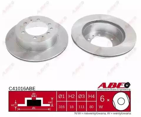 Диск тормозной C41016ABE ABE