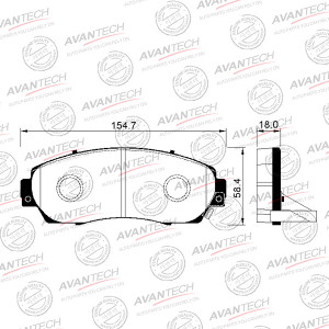 Колодки тормозные дисковые AV594 AVANTECH