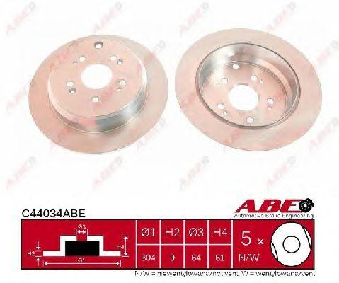 Диск тормозной C44034ABE ABE