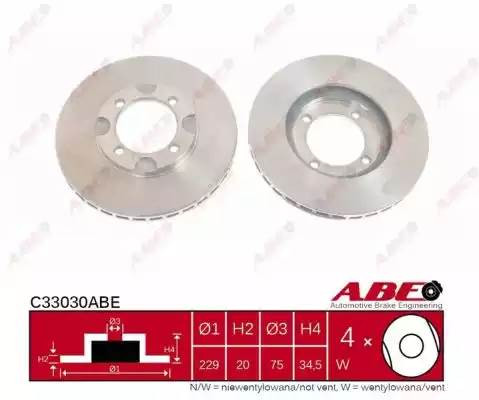 Диск тормозной C33030ABE ABE